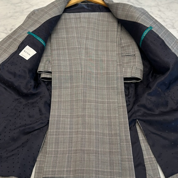 Paul Smith Light Grey Windowpane Suit - Size 36 - Picture 4 of 7